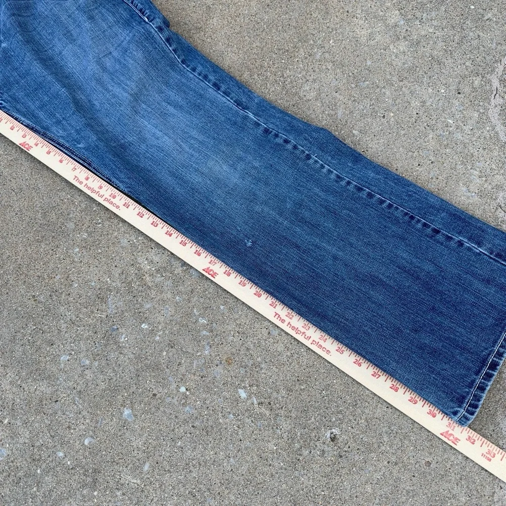 Rock & Roll Pistol Straight‎ Regular Jeans Men's 38x32 Thick Stitch Cowboy Denim